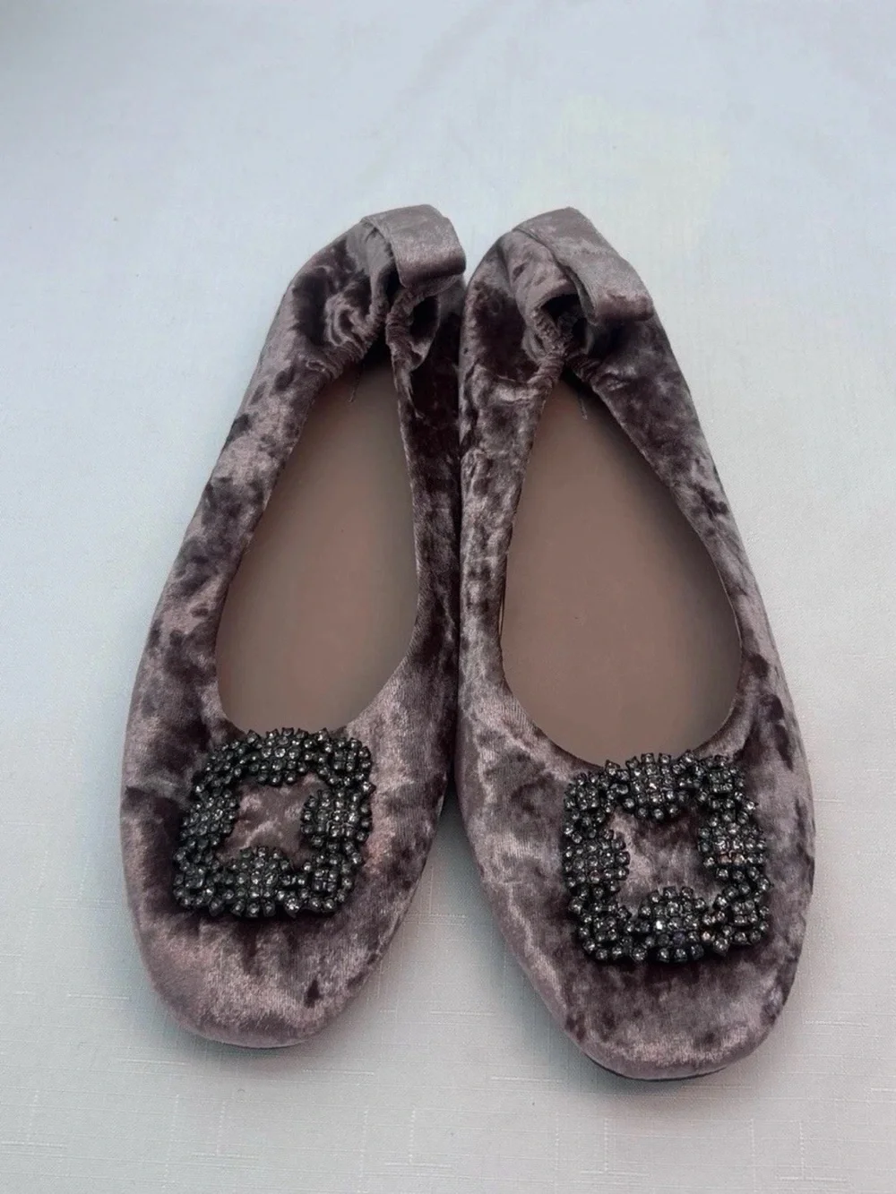 Linea Paolo Minax Mullberry Velvet Ballet Flats - New in Box - size 9